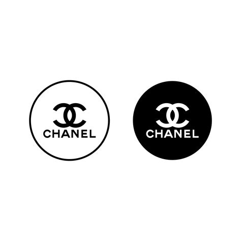 chanel logo black circle|Chanel logo black background.